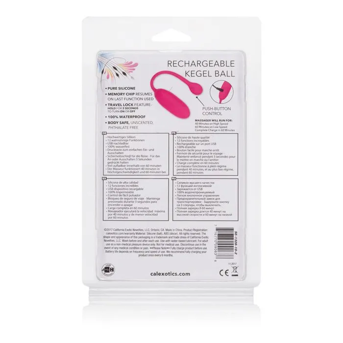 Rechargeable Kegel Ball Advanced Pink California Exotic Novelties Female Sex Toys