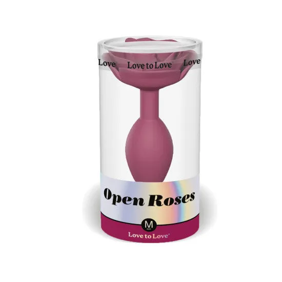 Anal Love to Love Open Roses Medium Butt Plug Plum Star