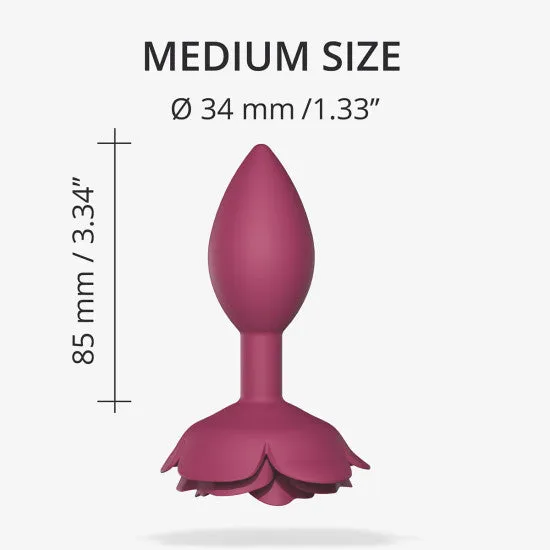 Anal Love to Love Open Roses Medium Butt Plug Plum Star
