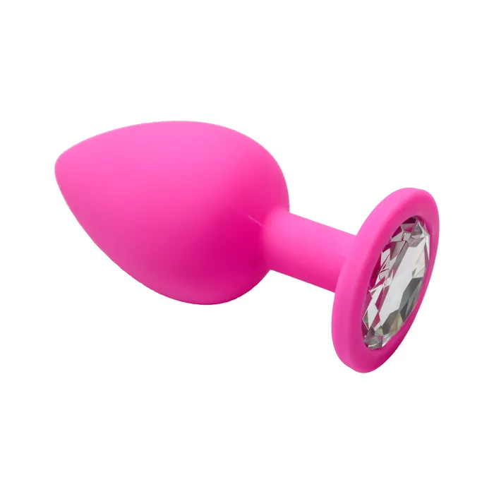 Male Sex Toys Pink Silicone Plug with Gem The Love Store Online