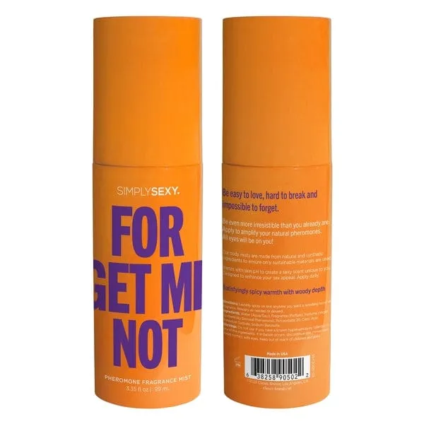 Simply Sexy Female Sex Toys Simply Sexy Pheromone Body Mist Forget Me Not
