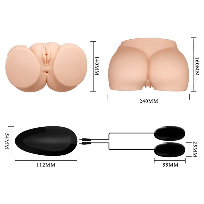 Crazy Bull Passion Lady Vibrating Vagina Anal Masturbator Crazy Bull Male Sex Toys