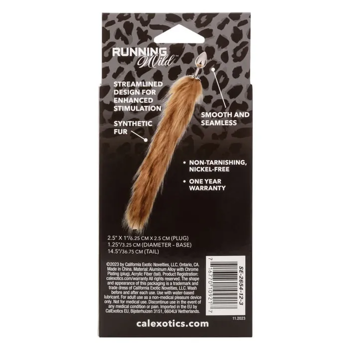 CalExotics Male Sex Toys Running Wild Tail Anal Plug Brown CalExotics Male Sex Toys Running Wild Tail Anal Plug Brown