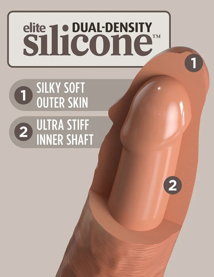 Dildos Pipedream King Cock Elite 6 Inch Vibrating Silicone Dual Silicone Dual Density Cock Tan Dildos Pipedream King Cock Elite 6 Inch Vibrating Silicone Dual Silicone Dual Density Cock Tan