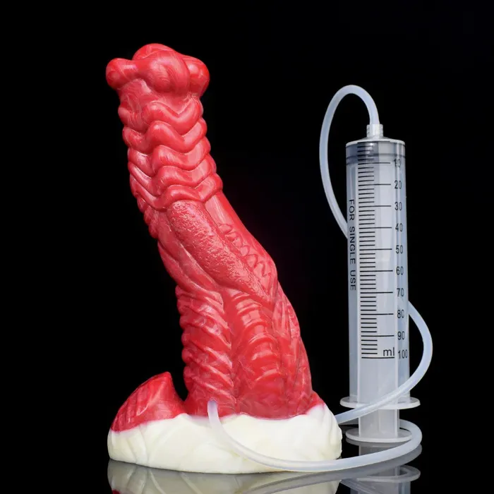 Domlust Anal Water Jet Monster Dildo Butt Plug Squirting Silicone Anal Dildos Female Sex Toys