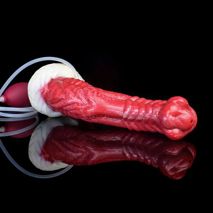 Domlust Anal Water Jet Monster Dildo Butt Plug Squirting Silicone Anal Dildos Female Sex Toys