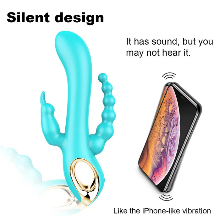 Domlust Domlust ThreeHead Dragon Vibrator Gspot Rabbit Beads Anus Stimulation 3in1 Female Sex Toys Female Sex Toys
