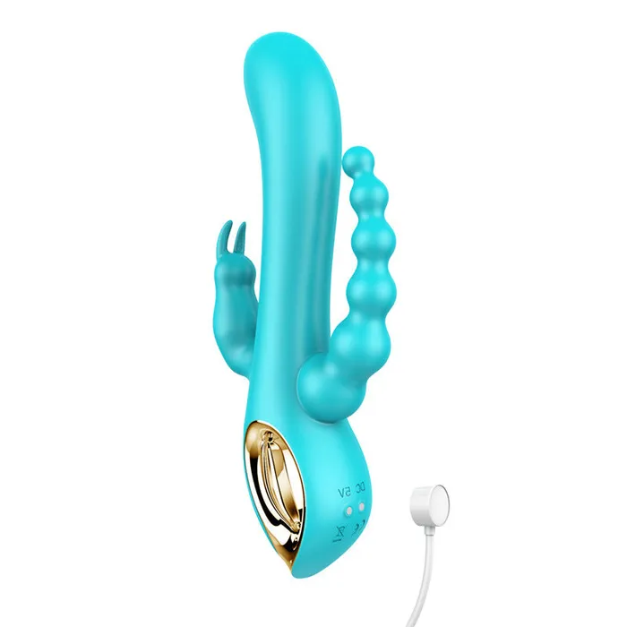 Domlust Domlust ThreeHead Dragon Vibrator Gspot Rabbit Beads Anus Stimulation 3in1 Female Sex Toys Female Sex Toys
