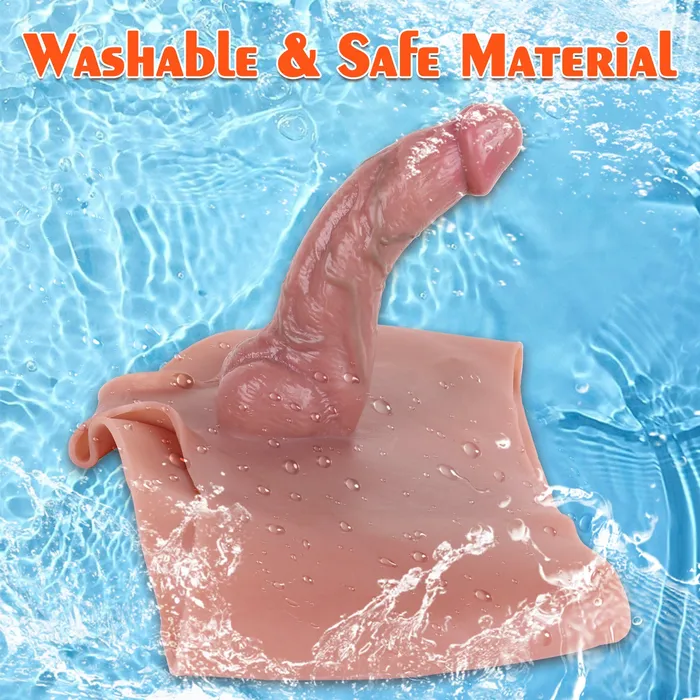 Domlust Female Sex Toys Lifelike Cock Sleeve Extender Strapon Sex Toy for Men Silicone Soft Penissleeve Underwear