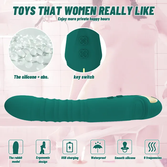 Domlust Female Sex Toys Realistic Dildo Thrusting G Spot Vibrator Classic Vibrating Dildo Clit Stimulator