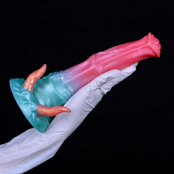 Female Sex Toys Vicky Horse Dildo with Demon Horns DirtyToyz