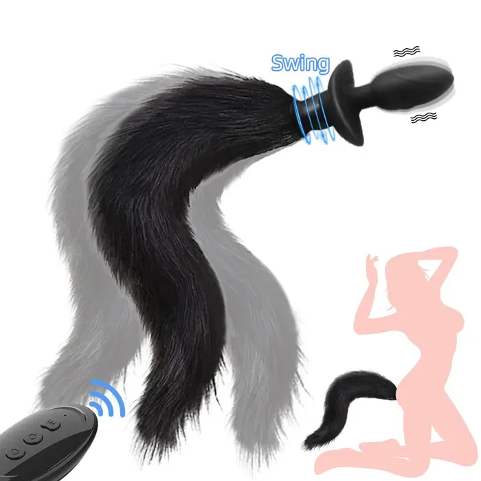 Fox Tail Butt Plug Remote Control Vibrating Anal Plug Rotating Prostate Milk Domlust Anal Fox Tail Butt Plug Remote Control Vibrating Anal Plug Rotating Prostate Milk Domlust Anal