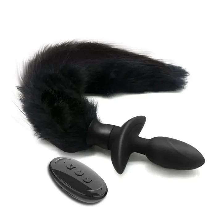 Fox Tail Butt Plug Remote Control Vibrating Anal Plug Rotating Prostate Milk Domlust Anal