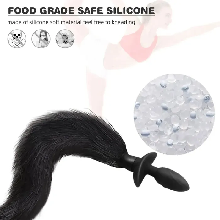 Fox Tail Butt Plug Remote Control Vibrating Anal Plug Rotating Prostate Milk Domlust Anal