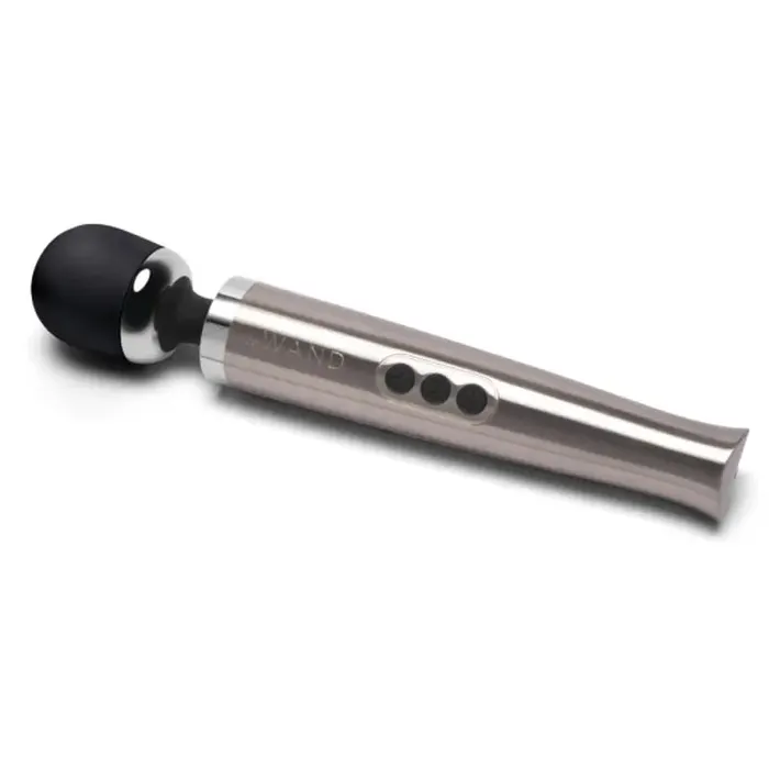 LE Wand Female Sex Toys Die Cast Rechargeable Vibrating Massager Silver