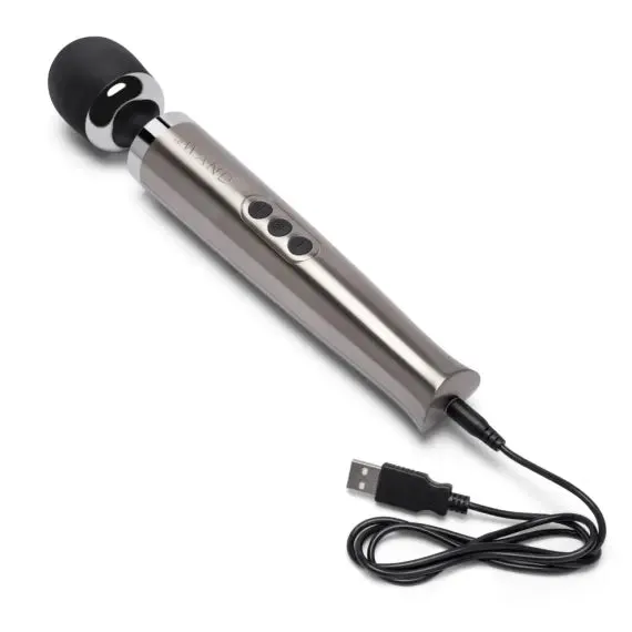 LE Wand Female Sex Toys Die Cast Rechargeable Vibrating Massager Silver