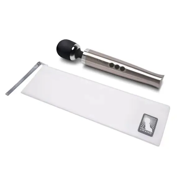 LE Wand Female Sex Toys Die Cast Rechargeable Vibrating Massager Silver
