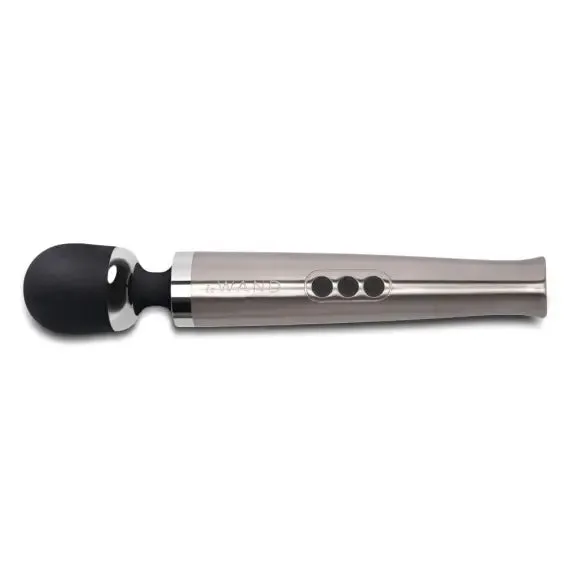 LE Wand Female Sex Toys Die Cast Rechargeable Vibrating Massager Silver