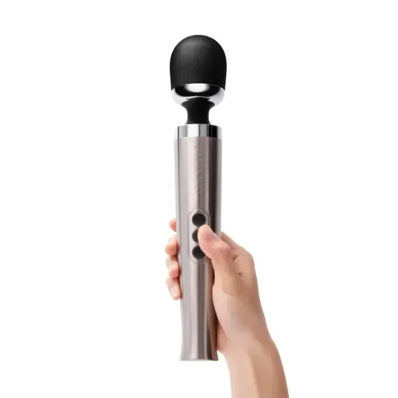 LE Wand Female Sex Toys Die Cast Rechargeable Vibrating Massager Silver