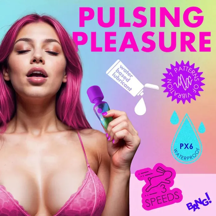 Rainbow Mini Wand XR Brands Bang Female Sex Toys Rainbow Mini Wand XR Brands Bang Female Sex Toys
