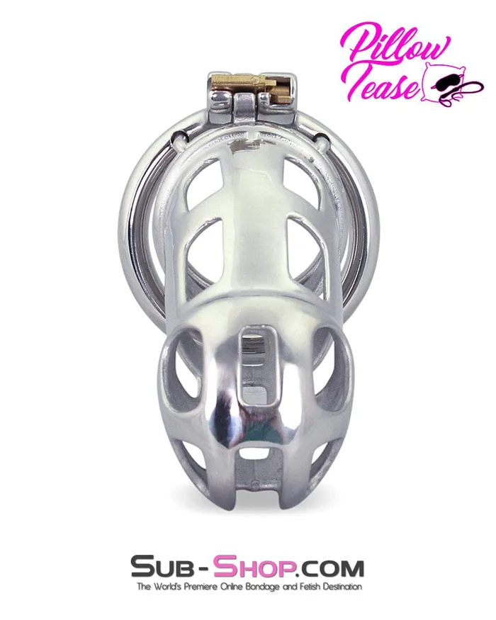 0795AR Hard Up Locking Steel Male Chastity Teasing Cage Aria Male Sex Toys