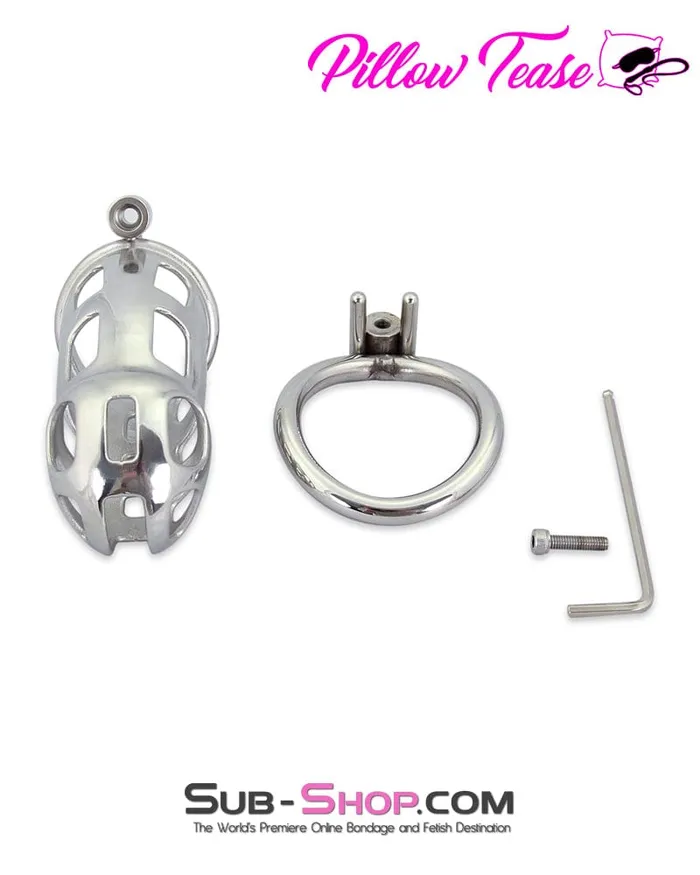 Aria Male Sex Toys 1692AR Edging Torture Chastity Steel Male Chastity Cage