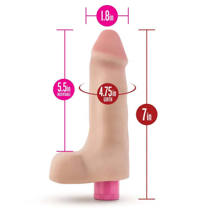 Blush Dildos X5 Plus 7 Inch Vibrating Cock Beige Blush Dildos X5 Plus 7 Inch Vibrating Cock Beige