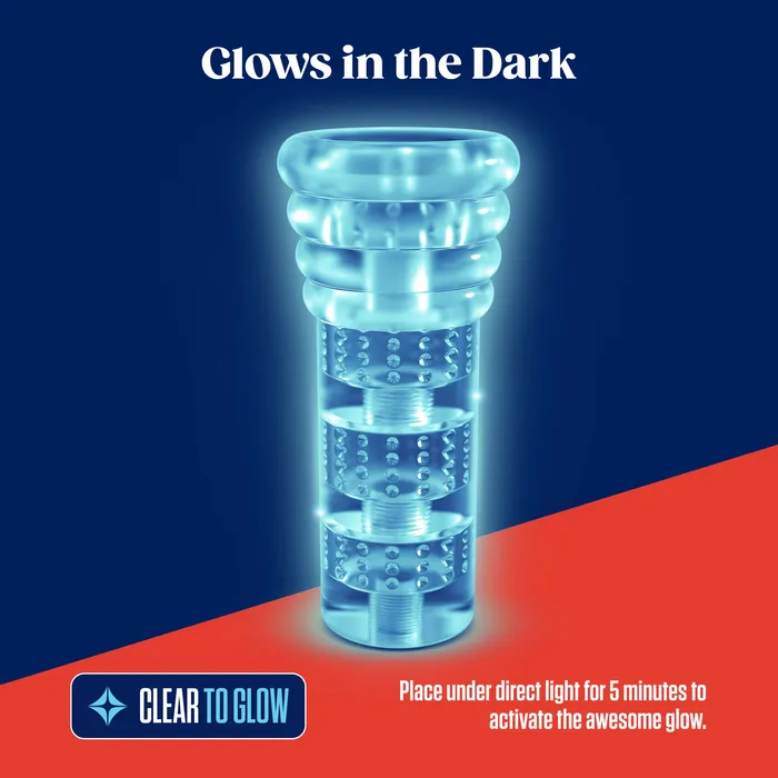 Blush Male Sex Toys Rize Luz Glow in the Dark Self Lubricating Stroker Clear Blush Male Sex Toys Rize Luz Glow in the Dark Self Lubricating Stroker Clear