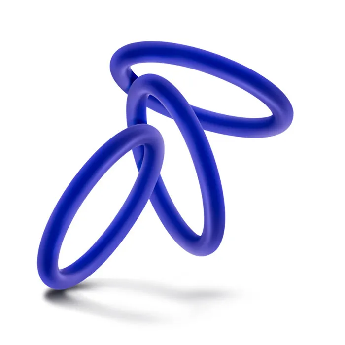 Blush Novelties Male Sex Toys Pure Silicone Cock Rings Trio for Extra Fun and Stamina