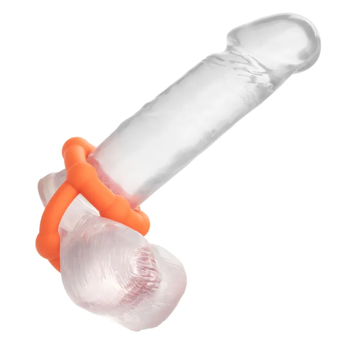 CalExotics Alpha Liquid Silicone All Star Ring Orange Male Sex Toys CalExotics Alpha Liquid Silicone All Star Ring Orange Male Sex Toys