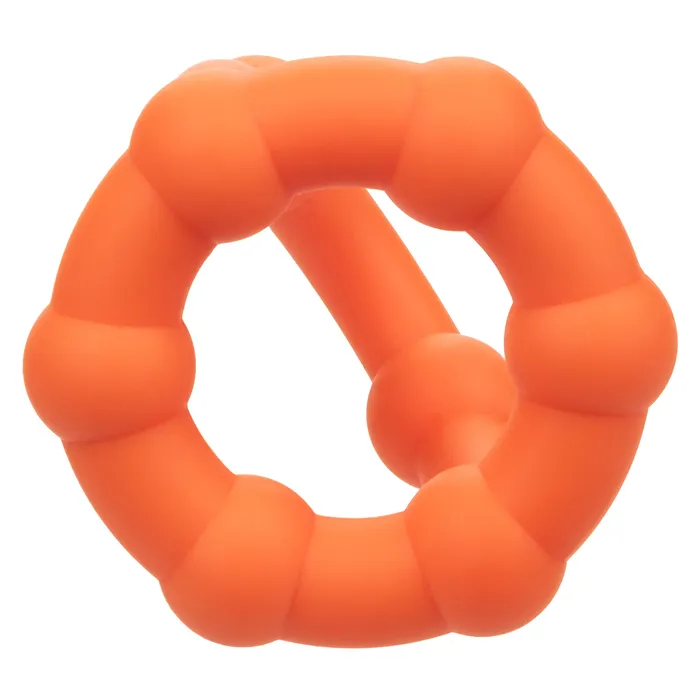 CalExotics Alpha Liquid Silicone All Star Ring Orange Male Sex Toys CalExotics Alpha Liquid Silicone All Star Ring Orange Male Sex Toys