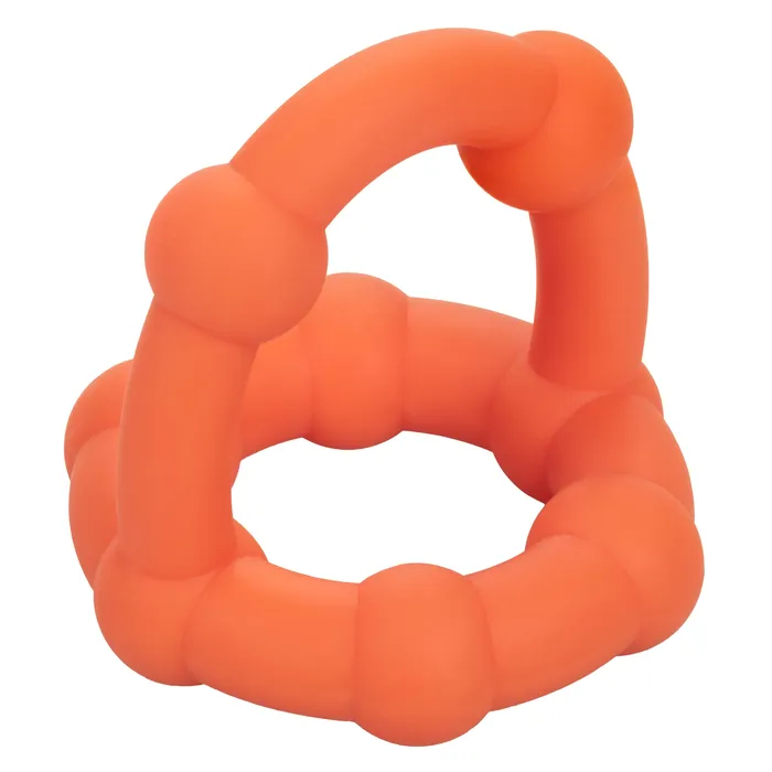 CalExotics Alpha Liquid Silicone All Star Ring Orange Male Sex Toys CalExotics Alpha Liquid Silicone All Star Ring Orange Male Sex Toys