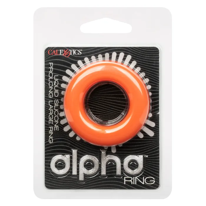 CalExotics Male Sex Toys Alpha Liquid Silicone Prolong Large Ring Orange CalExotics Male Sex Toys Alpha Liquid Silicone Prolong Large Ring Orange