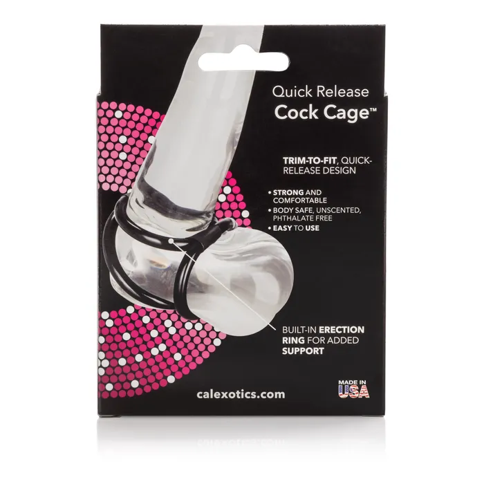 Calexotics Quick Release 3Ring Cock Cage for Thrilling Adventures Male Sex Toys