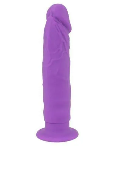 Dildos 0405M Purple Softy Real Feel Realistically Shaped Dildo Moonwell