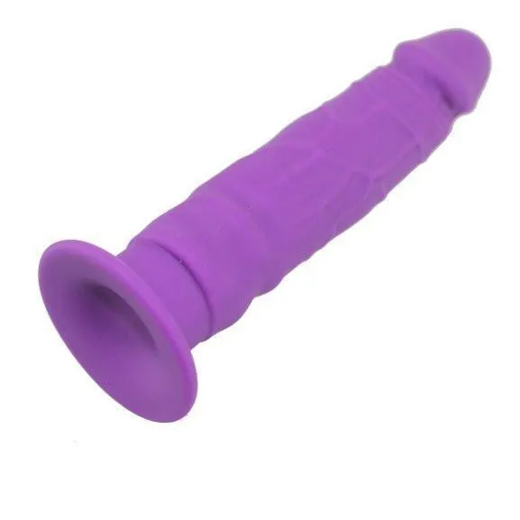 Dildos 0405M Purple Softy Real Feel Realistically Shaped Dildo Moonwell