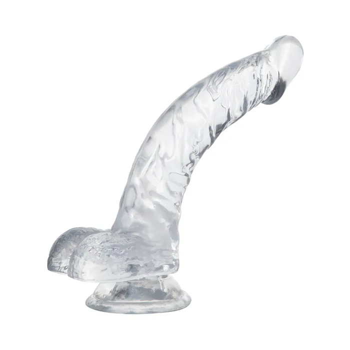 Dildos 8 inch Clear Suction Curved Dildo