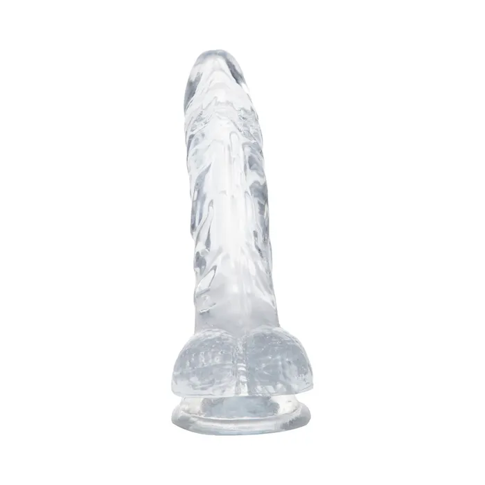 Dildos 8 inch Clear Suction Curved Dildo