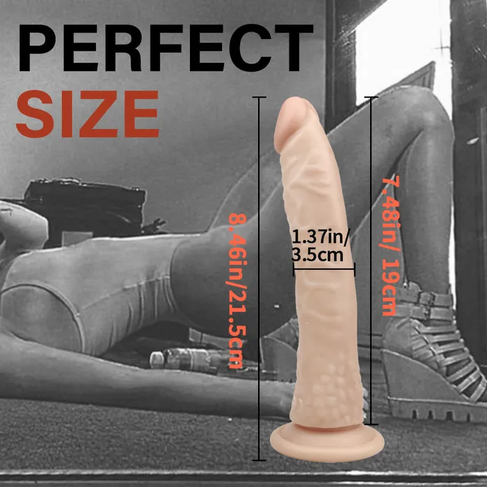  Dildos 8 inch skintone dildo curved