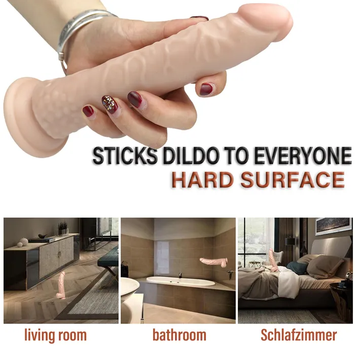  Dildos 8 inch skintone dildo curved