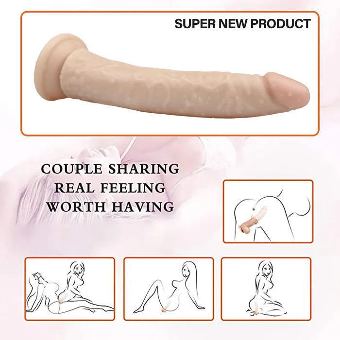  Dildos 8 inch skintone dildo curved