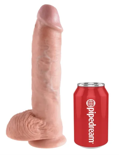 Dildos Pipedream King Cock 10Inch Realistic Dildo with Suction Cup for HandsFree Fun