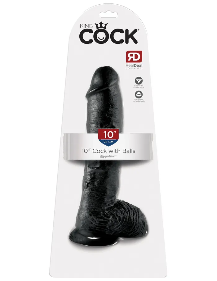 Dildos Pipedream King Cock 10Inch Realistic Dildo with Suction Cup for HandsFree Fun