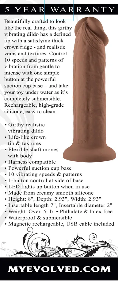 Dildos Sale 7 Inch Girthy Vibrating Dong Dark Dildos Sale 7 Inch Girthy Vibrating Dong Dark