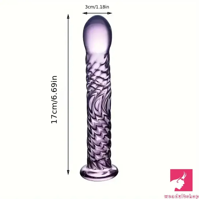 Dildos Weadultshop 669in Realistic Pink Threaded Glass Dildo For Female Sex Toy