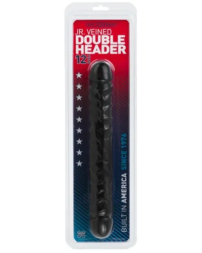 Double Fun Dildo 12Inch Veiny LatexFree Delight for Playtime Doc Johnson Dildos
