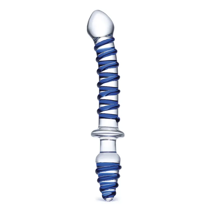 Gls Dildos 10 Mr Swirly Double Ended Glass Dildo By Gls