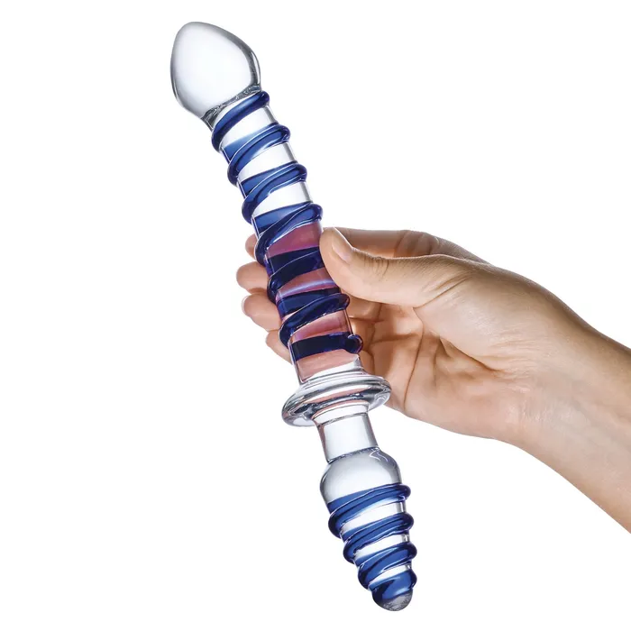 Gls Dildos 10 Mr Swirly Double Ended Glass Dildo By Gls