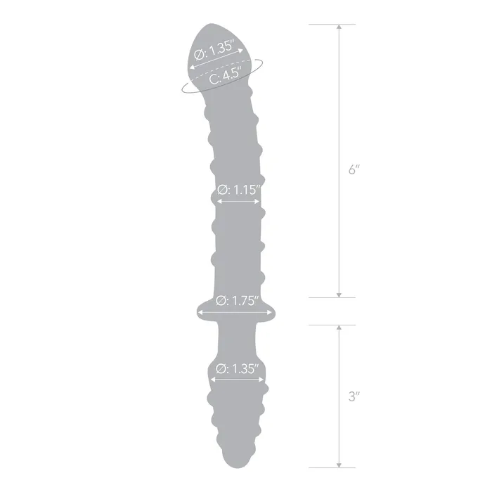 Gls Dildos 10 Mr Swirly Double Ended Glass Dildo By Gls