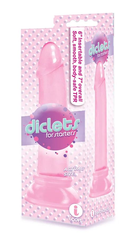 Icon Brands Dildos The 9s Diclets 7 Inch Jelly Dong Pink Pink